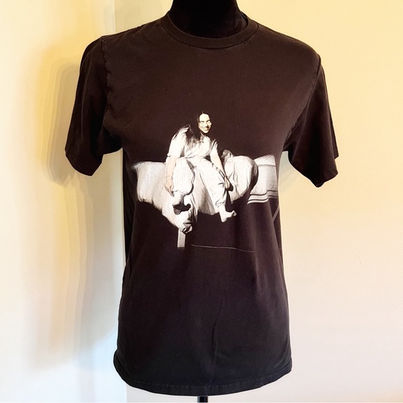 BILLIE EILISH When We All Fall Asleep Band Tee Black T-Shirt Size Small - Picture 4 of 8